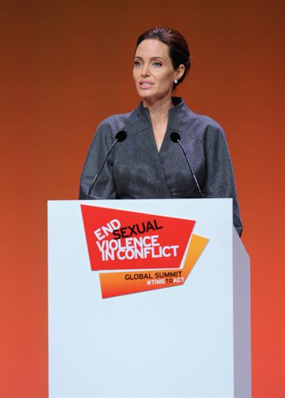 Angelina Jolie at the Global Summit To End Sexual Violence In Conflict June 13, 2014