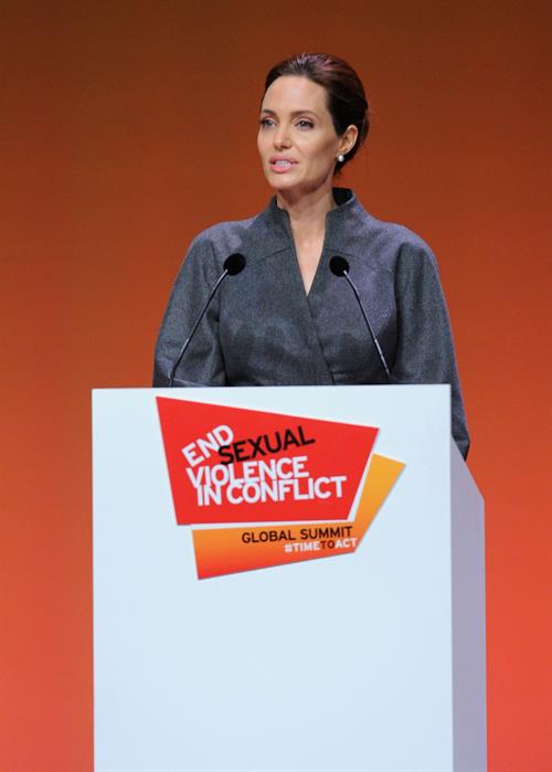 Angelina Jolie at the Global Summit To End Sexual Violence In Conflict June 13, 2014