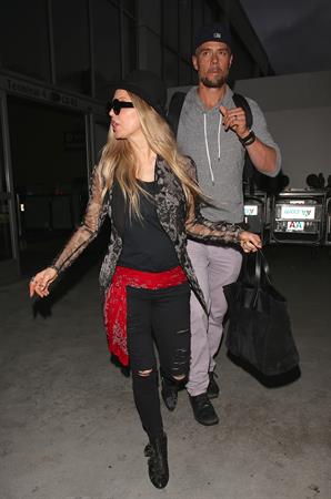 Fergie arriving at LAX, June 11, 2014