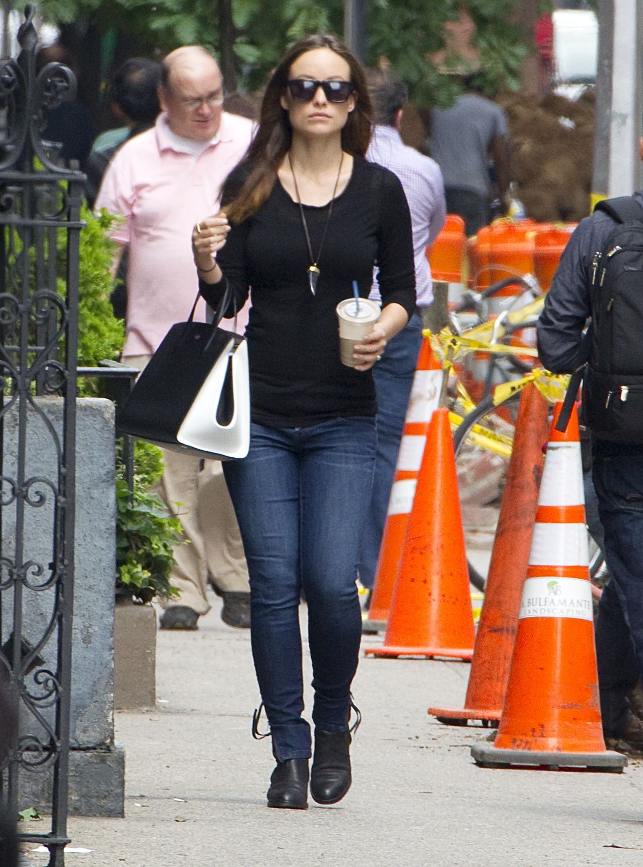 Olivia Wilde steps out with an iced coffee in NYC, June 10, 2014