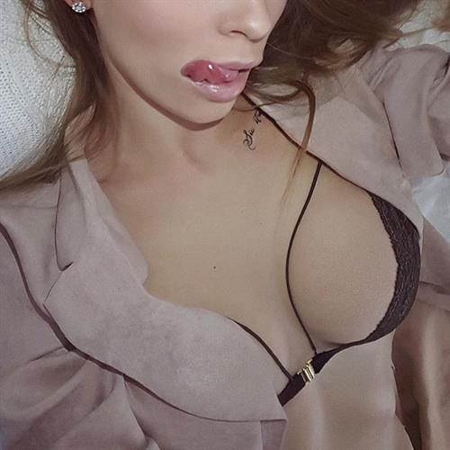 Lily Ermak in lingerie taking a selfie