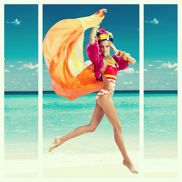 Barbara Fialho in a bikini