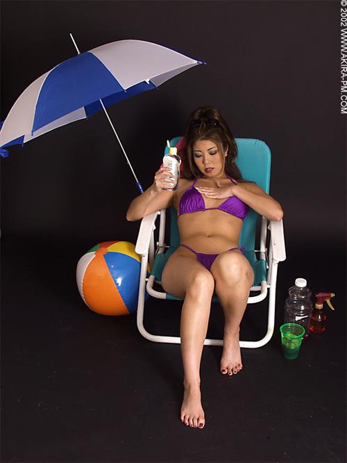 Akira Lane in a bikini