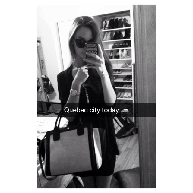 Ariane Fournier taking a selfie