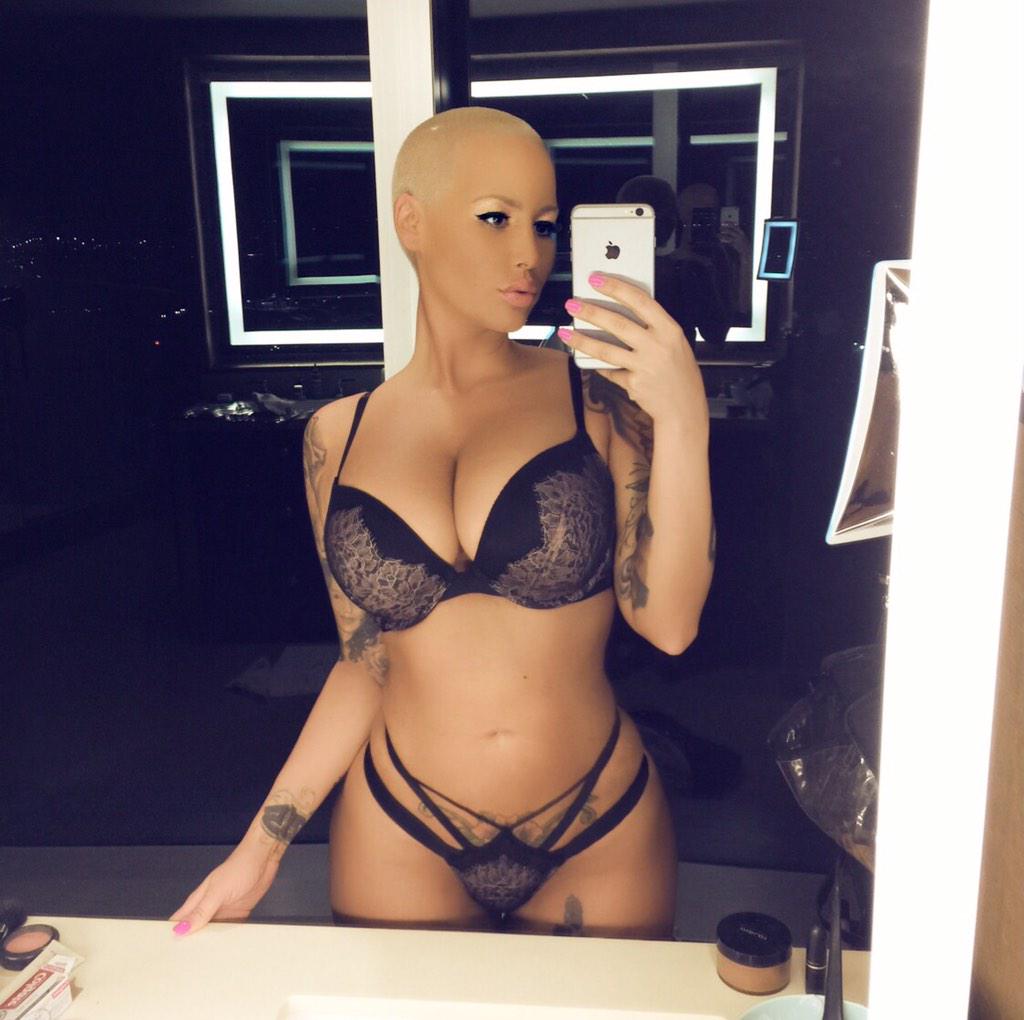 Amber Rose in lingerie - ass