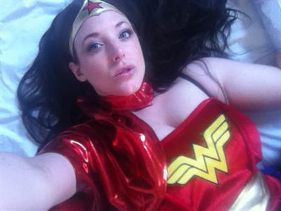 Angela White taking a selfie