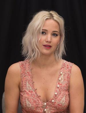 Jennifer Lawrence attending X-Men Apocalypse Press Conference in London on May 9, 2016