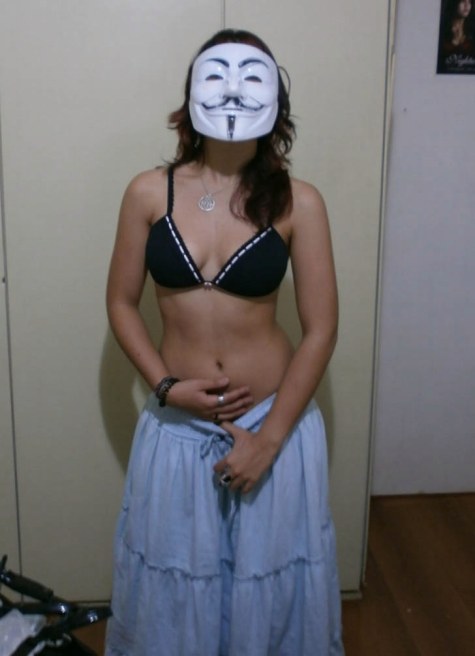 Anonymous in a bikini