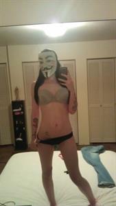 Anonymous in lingerie taking a selfie