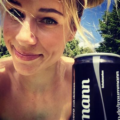 Adrienne Koleszár taking a selfie