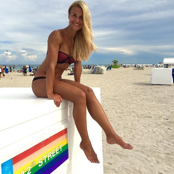 Adrienne Koleszár in a bikini