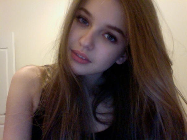 Kristina Romanova taking a selfie