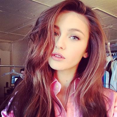 Kristina Romanova taking a selfie