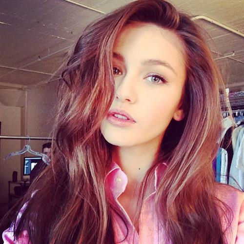 Kristina Romanova taking a selfie