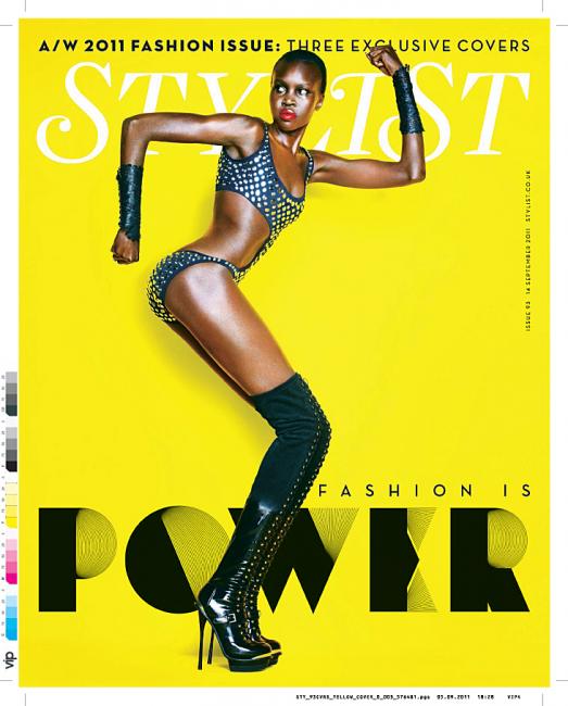 Alek Wek in a bikini