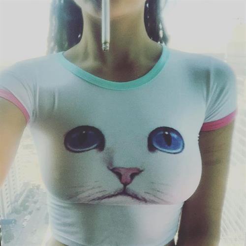 Sasha Lane taking a selfie