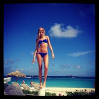 Bridget Malcolm in a bikini