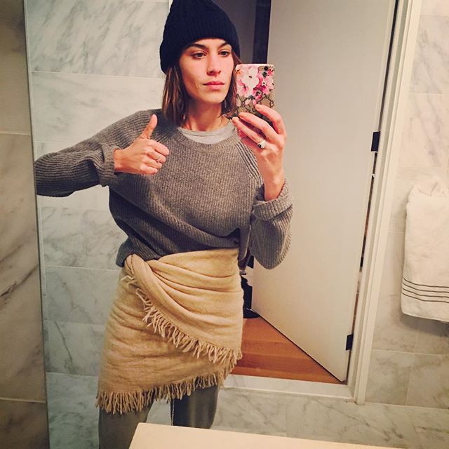 Alexa Chung taking a selfie