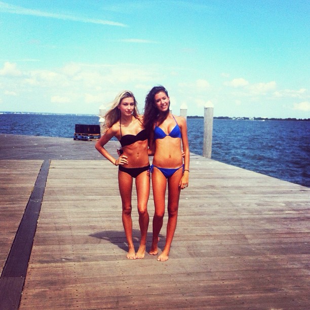 Hailey Bieber in a bikini