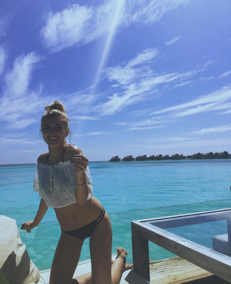 Hailey Bieber in a bikini