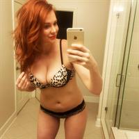 Maitland Ward in lingerie taking a selfie