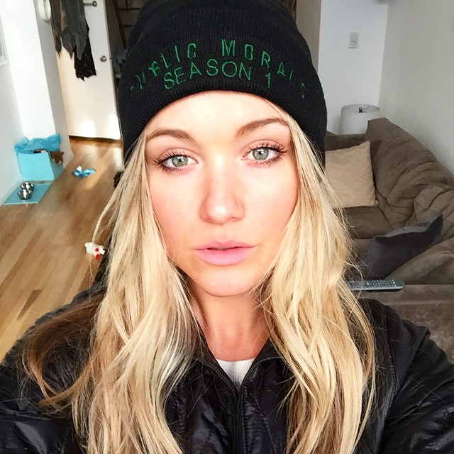 Katrina Bowden taking a selfie