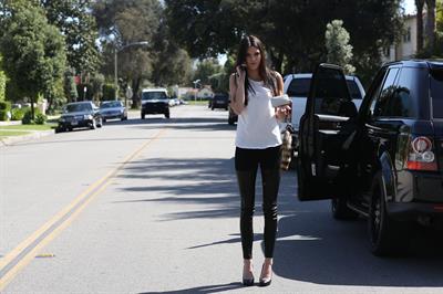 Kendall Jenner at the latest Nomad Two Worlds exhibit at the Guy Hepner gallery in Los Angeles on April 11, 2013
