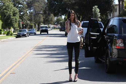 Kendall Jenner at the latest Nomad Two Worlds exhibit at the Guy Hepner gallery in Los Angeles on April 11, 2013