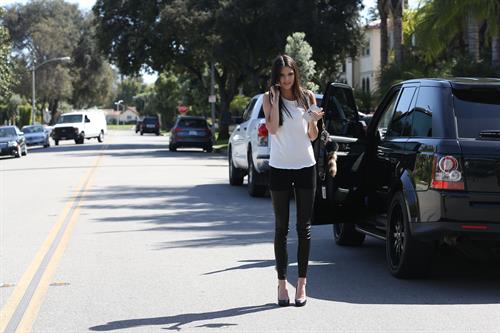 Kendall Jenner at the latest Nomad Two Worlds exhibit at the Guy Hepner gallery in Los Angeles on April 11, 2013