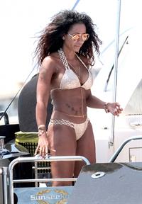 Melanie Brown in a bikini