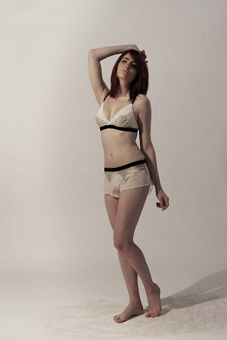 Susan Coffey in lingerie