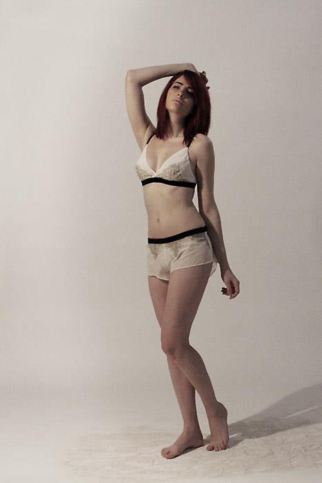 Susan Coffey in lingerie