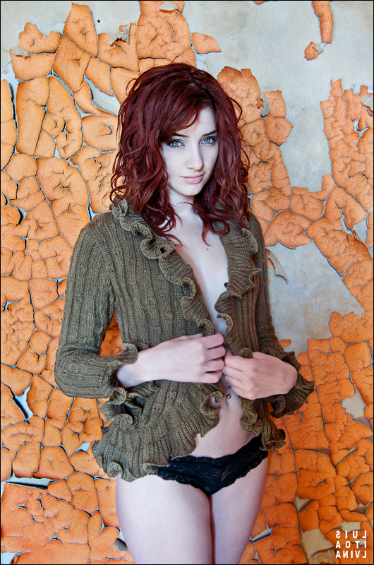 Susan Coffey in lingerie