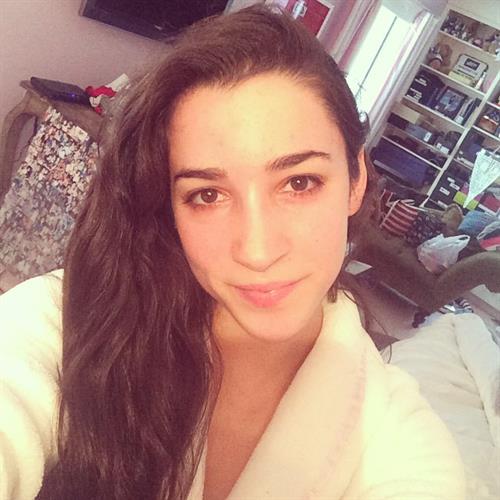 Aly Raisman taking a selfie