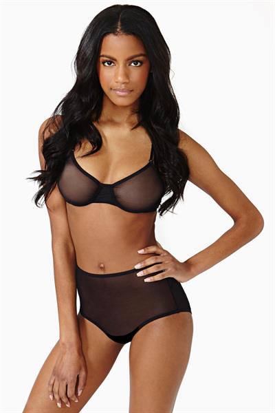 Ebonee Davis in lingerie