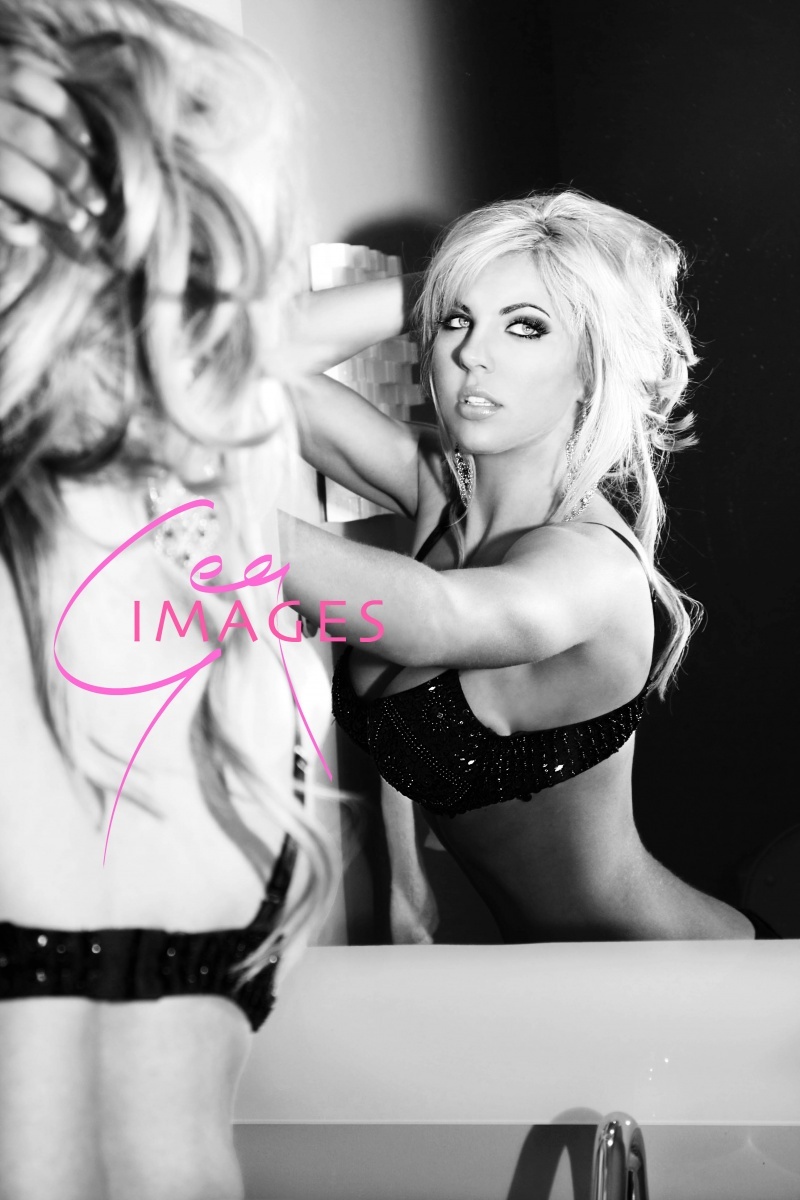 Mallory Clark in lingerie