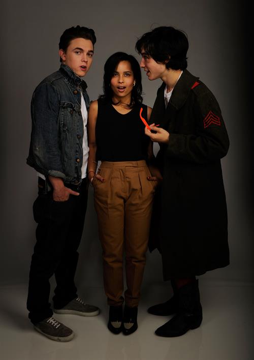 Zoe Kravitz in a black shirt 2010