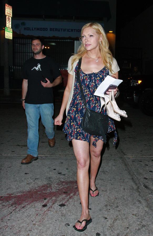 Laura Prepon leaves the Geisha House in Los Angeles, August 29, 2011