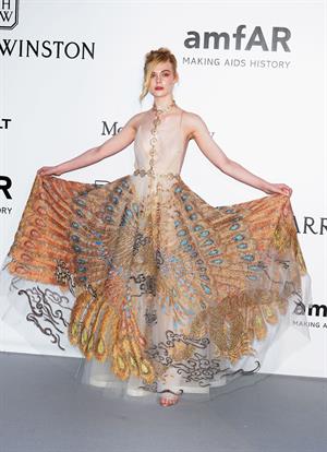 Elle Fanning showing off pasties at amfAR’s 23rd Cinema Against AIDS Gala