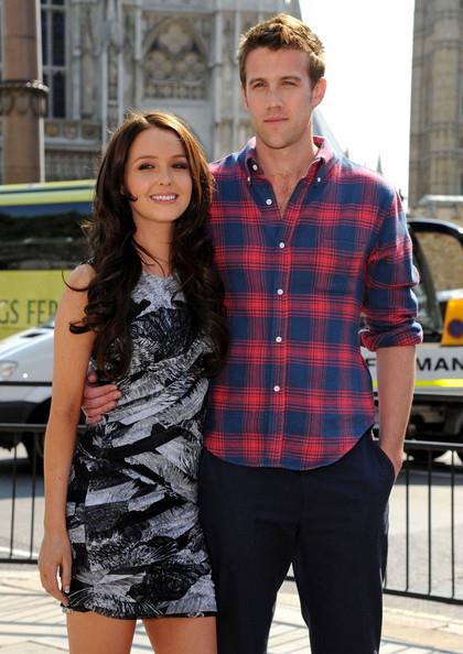 Nico Evers-Swindell and Camilla Luddington promote the made-for-TV movie's DVD release outside Westminster Abbey. (April 25, 2011)