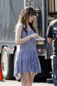 Alexis Bledel on the set of 'Remember Sunday' in New Orleans January 25, 2013