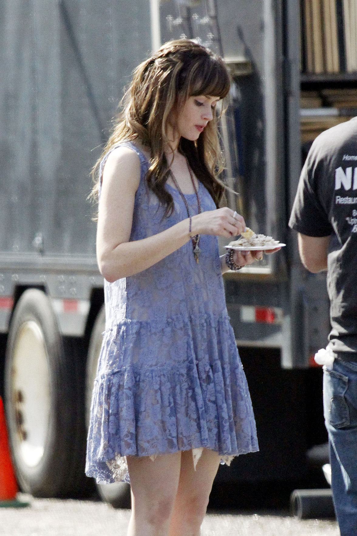 Alexis Bledel on the set of 'Remember Sunday' in New Orleans January 25, 2013