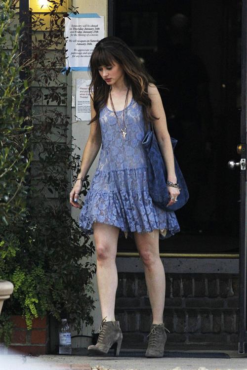 Alexis Bledel on the set of 'Remember Sunday' in New Orleans January 25, 2013