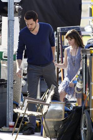 Alexis Bledel on the set of 'Remember Sunday' in New Orleans January 25, 2013
