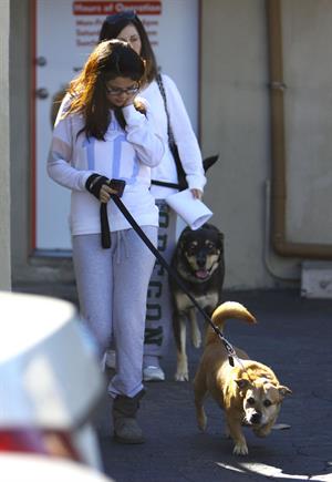 Selena Gomez taking her dogs to a Veterinary Clinic in Encino, November 24, 2012 