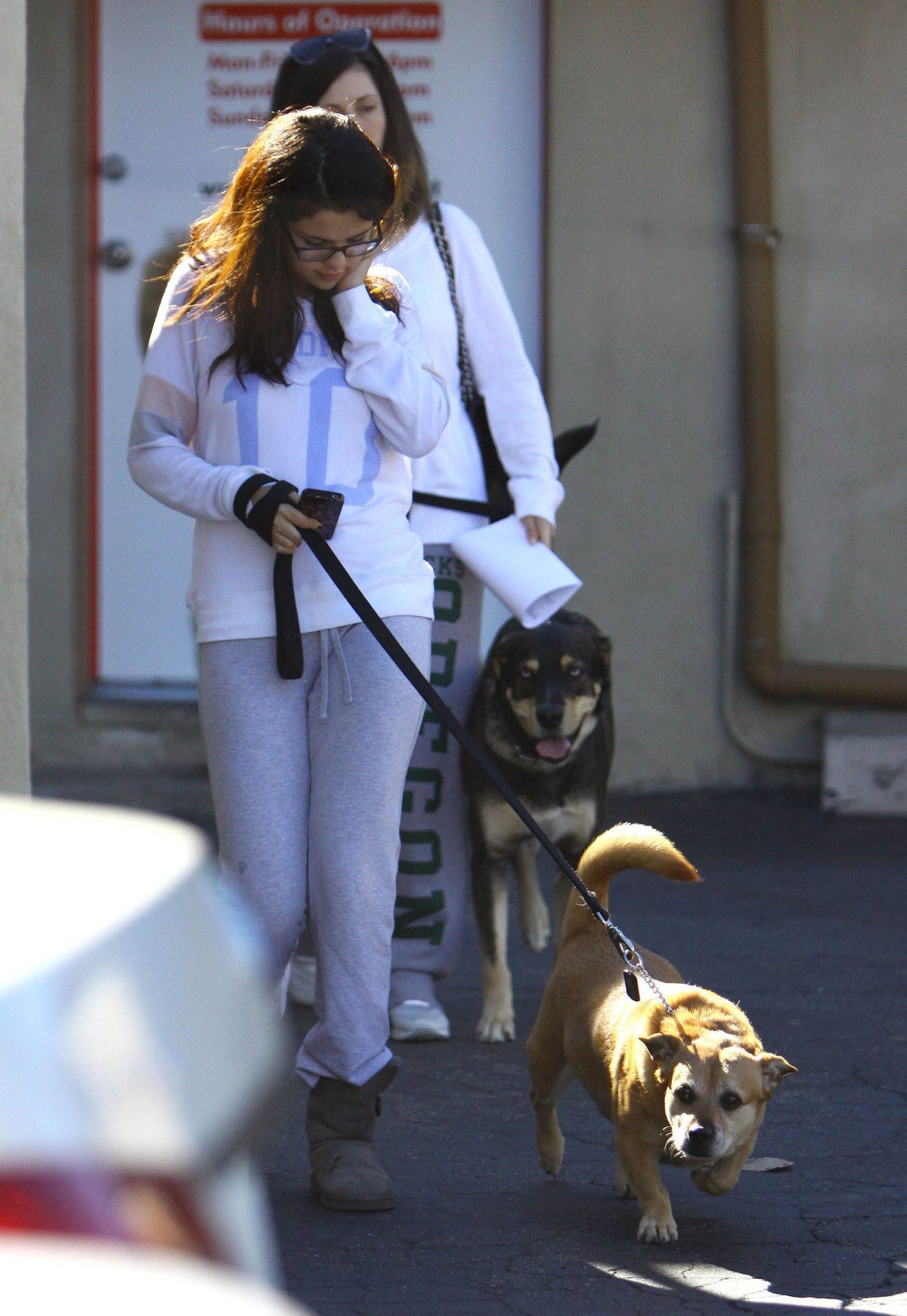 Selena Gomez taking her dogs to a Veterinary Clinic in Encino, November 24, 2012 