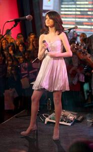 Selena Gomez on the Good Morning America show in New York City, February 11, 2010