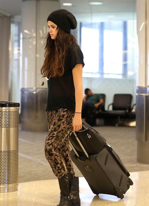 Selena Gomez at Los Angeles airport