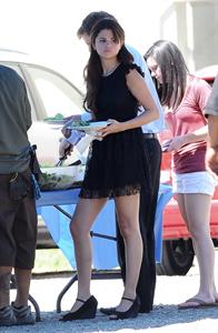 Selena Gomez on the set of 'Feed the Dog' in Pasadena August 27, 2012