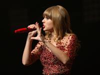 Taylor Swift on stage at the KIIS FM 2012 Jingle Ball concert at Nokia Theatre in Los Angeles - December 1, 2012 